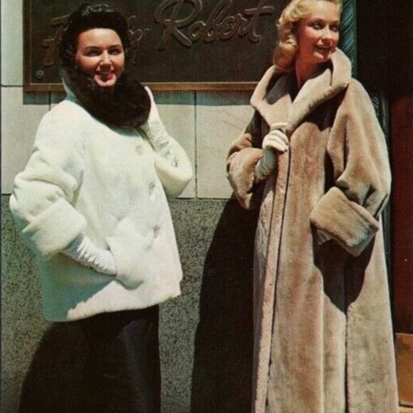 Furs By Robert - Beautiful Vintage Full Length Mink Fur Coat - Picture 9 of 10